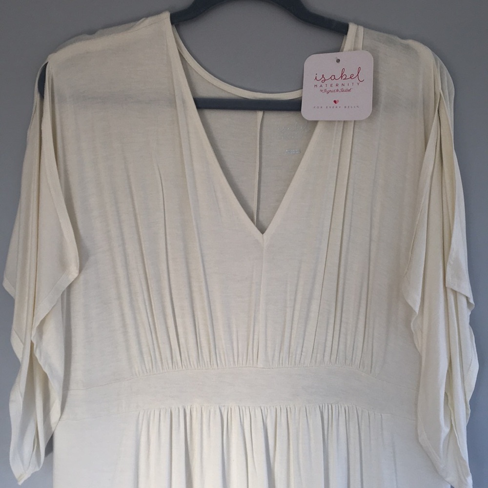 BNWT Isabel Maternity Kimono Sleeve Dress Cream
